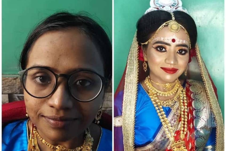 Bengali bridal before after pi