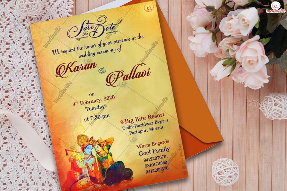 Radha krishna invite