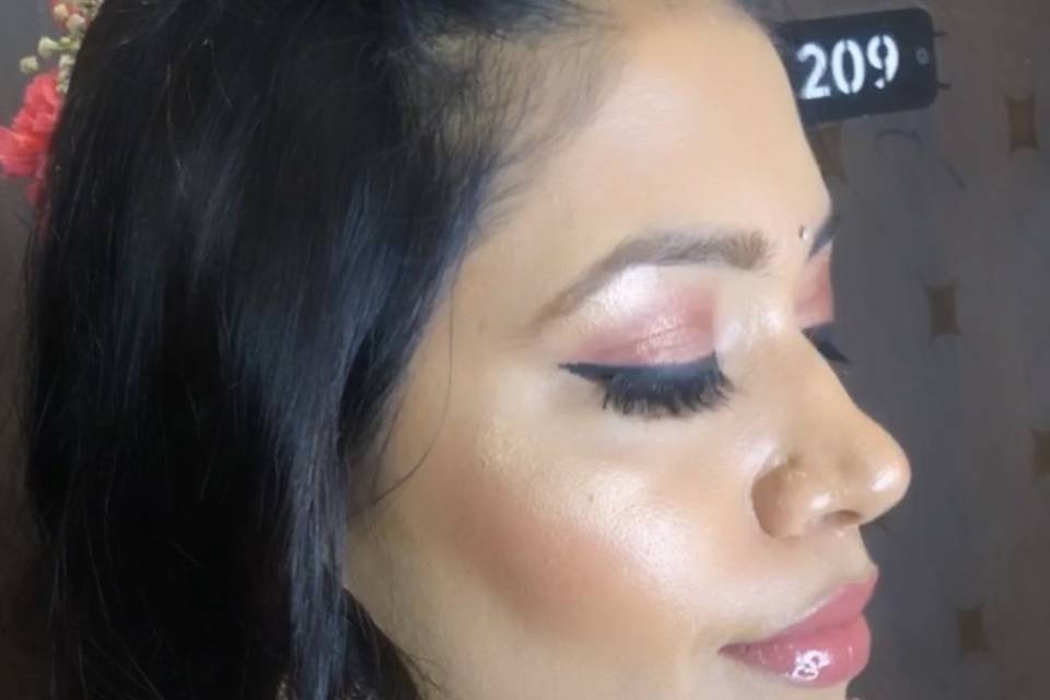 Sangeet makeup before