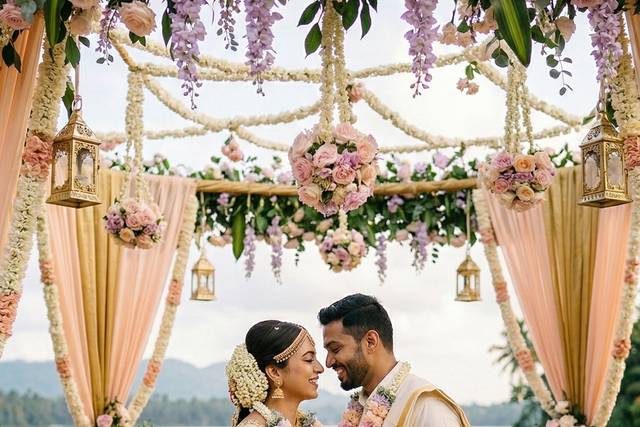 Outdoor pastel wedding