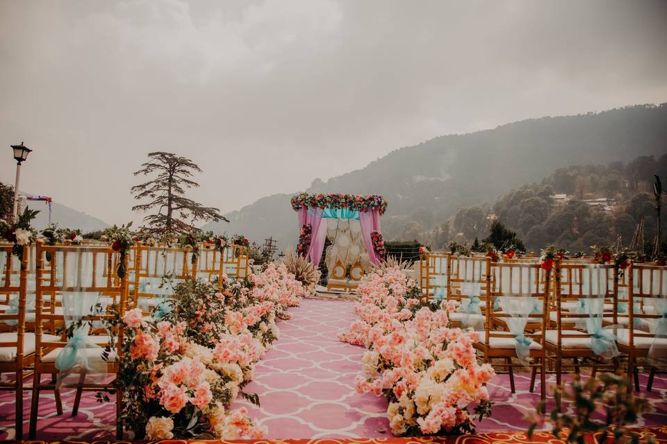 Mountain Day Mandap Setup