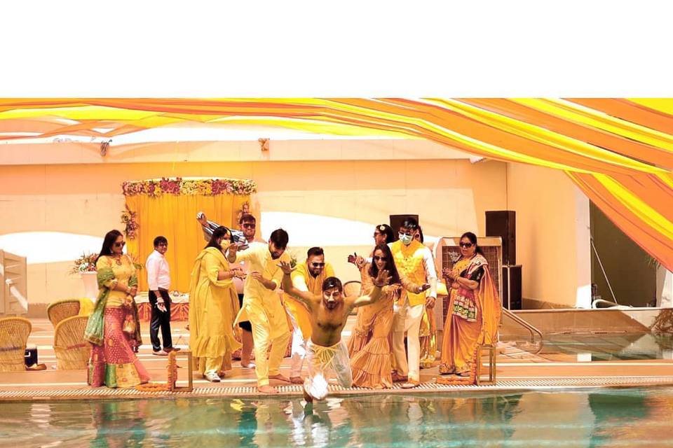 Haldi Ceremony at Pool