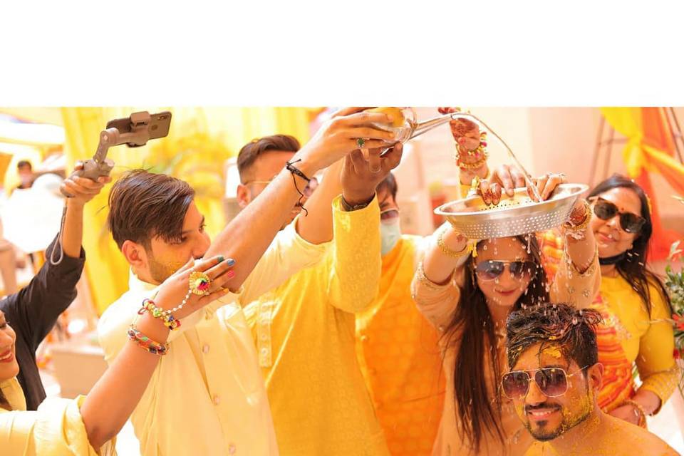 Haldi Ceremony at Pool