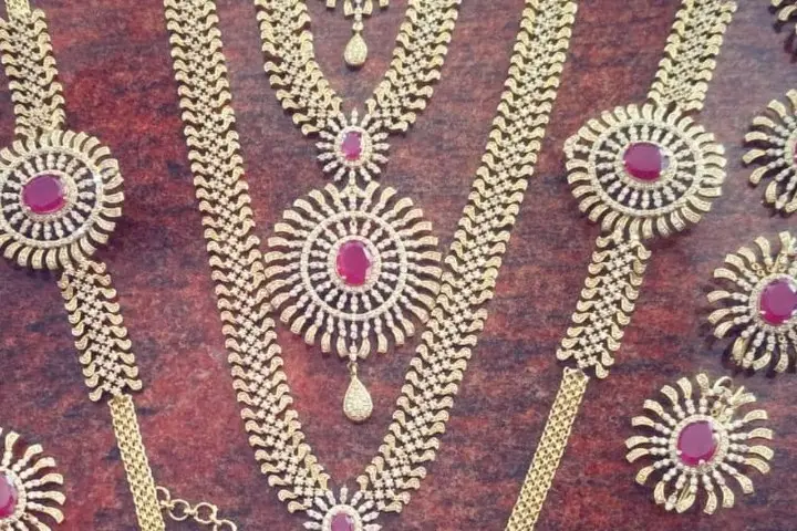 one gram gold bridal sets online with price