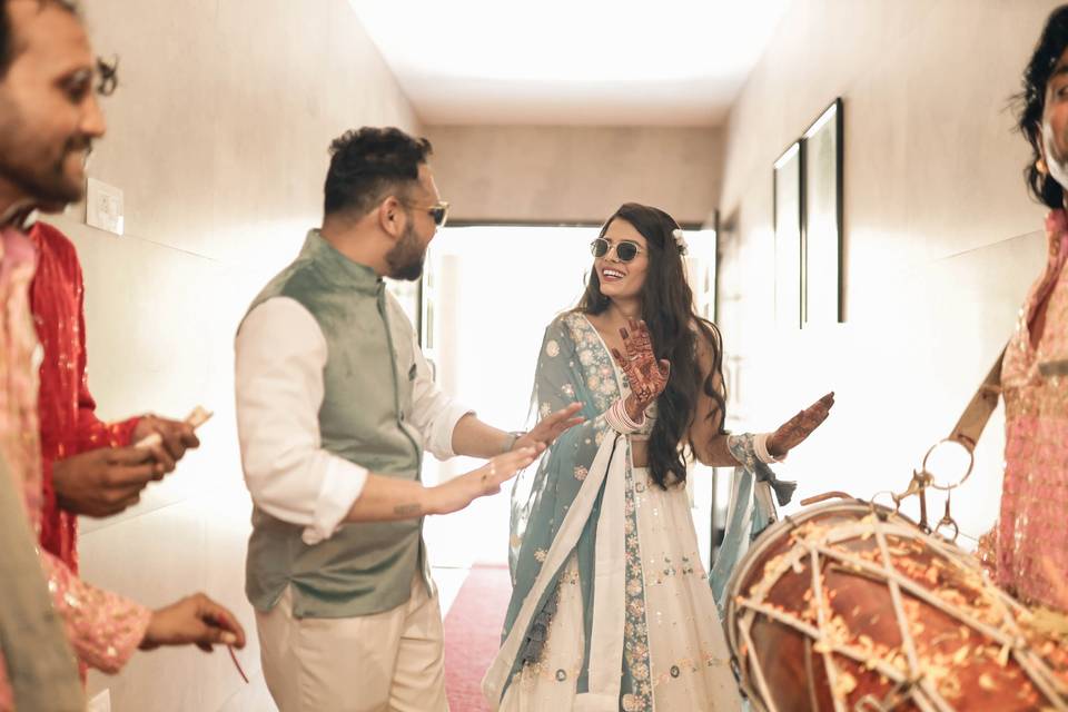Enjoying the dhol