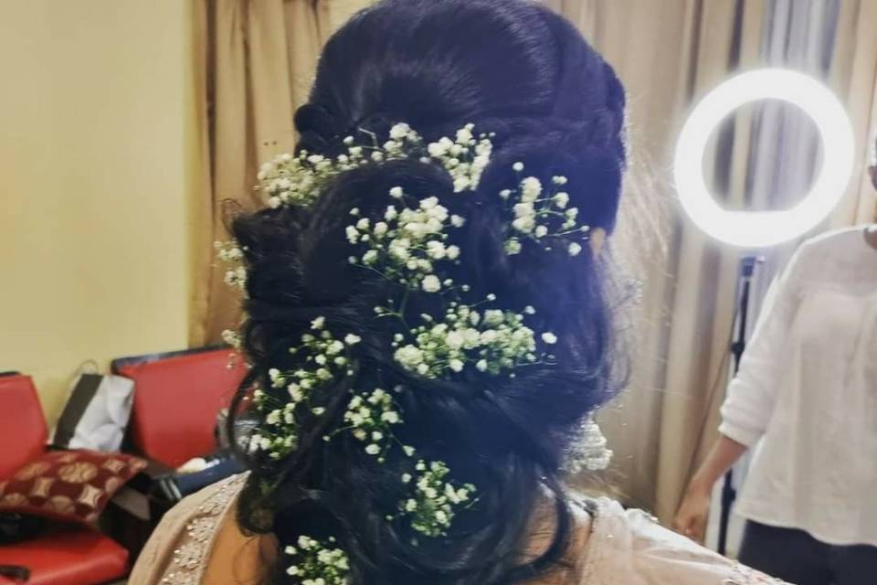 Bridal sanget hairstyle