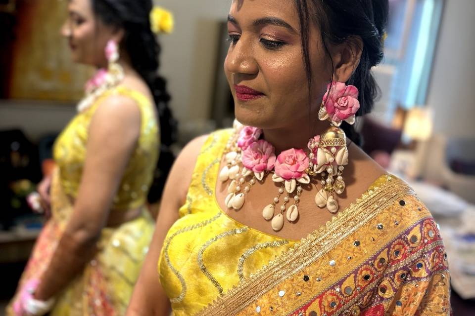 Haldi makeup