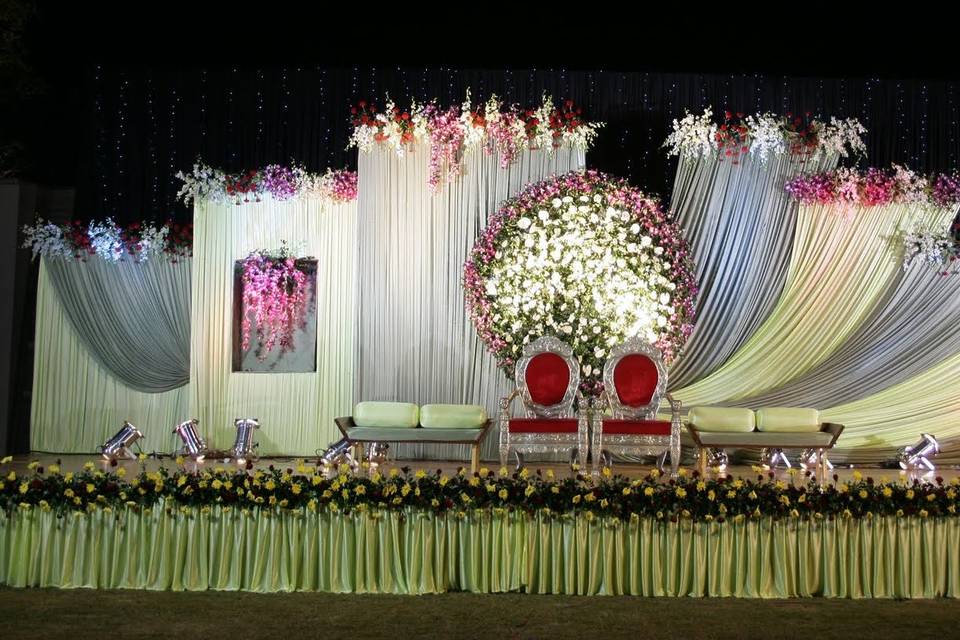 White draping