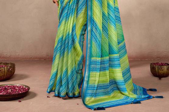 Georgette Festive Lehariya Sar