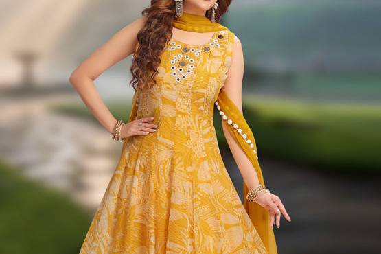 Georgette Reception Salwar Kam