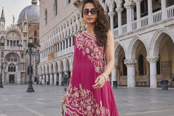 Silk Party Wear Salwar Kameez