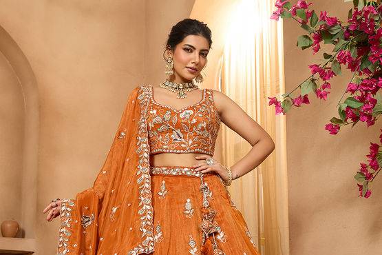 Tissue Bridal Lehenga