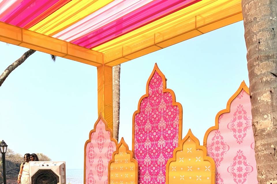 Haldi Couple Seating