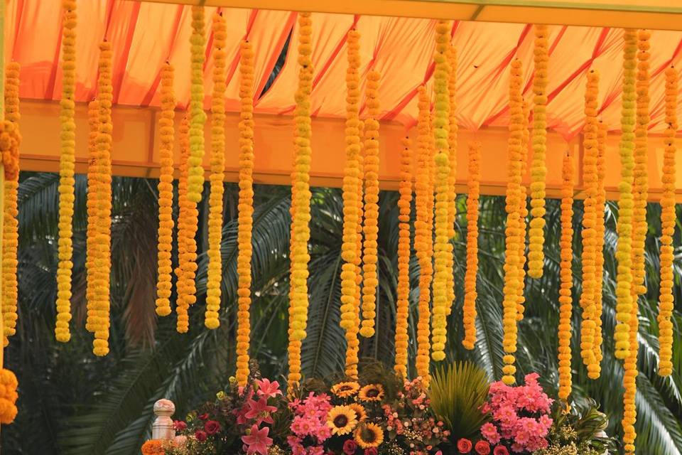 Haldi Couple Seating