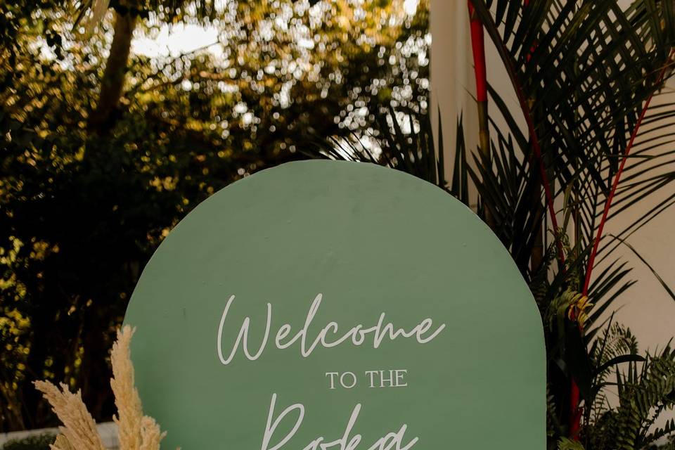 Welcome signage