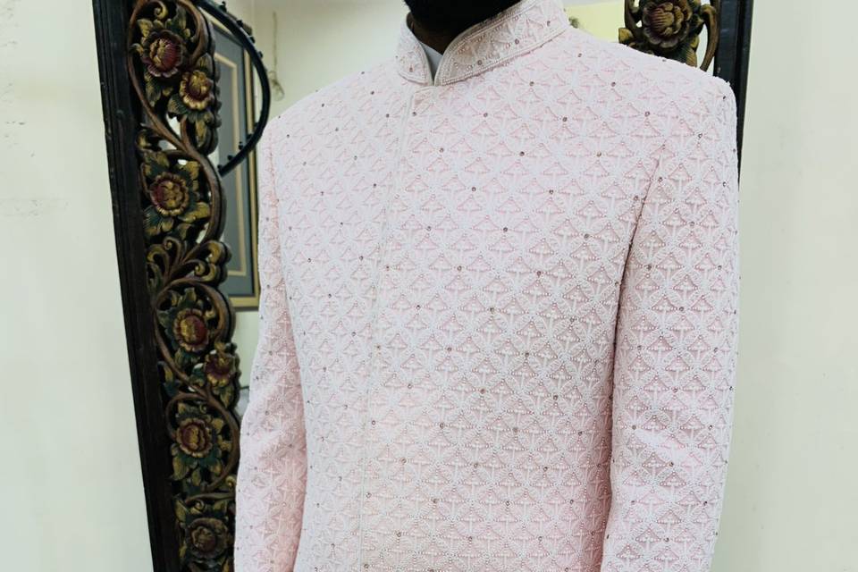 Pink sherwani