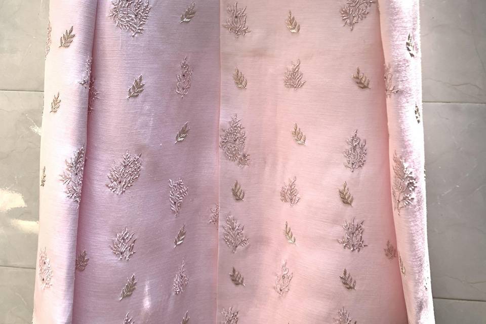 Blush pink motif embellished s
