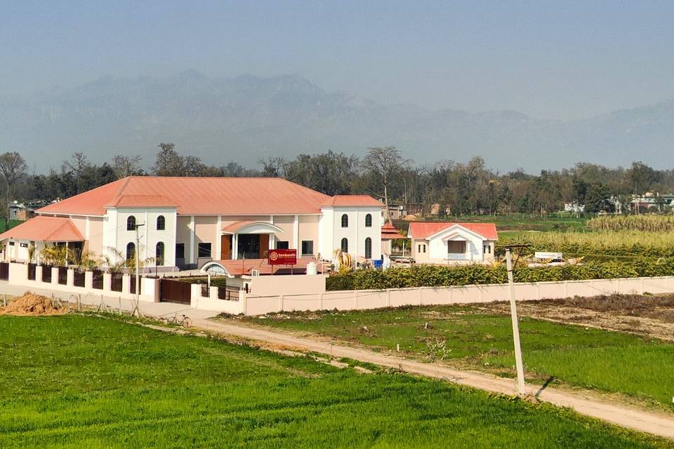 Himalayas in the backgroun