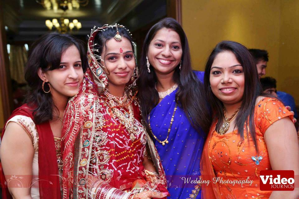 Bride with friends