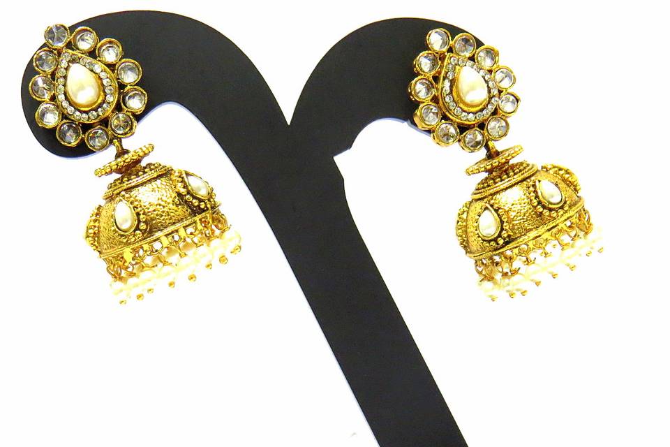Designer polki earrings