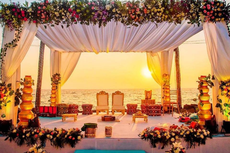 Destination wedding stage