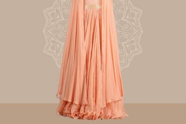 Neeru's Festive-Wedding Edition | Pink Subtle Gown