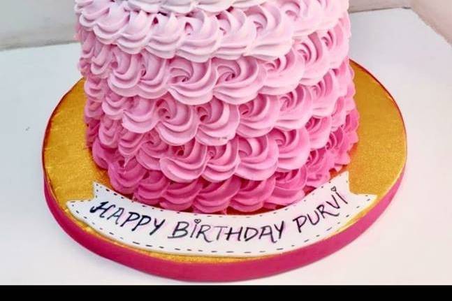 ❤️ Roses Happy Birthday Cake For Poorvi