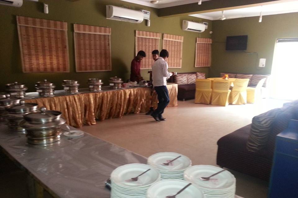 Catering counter setup