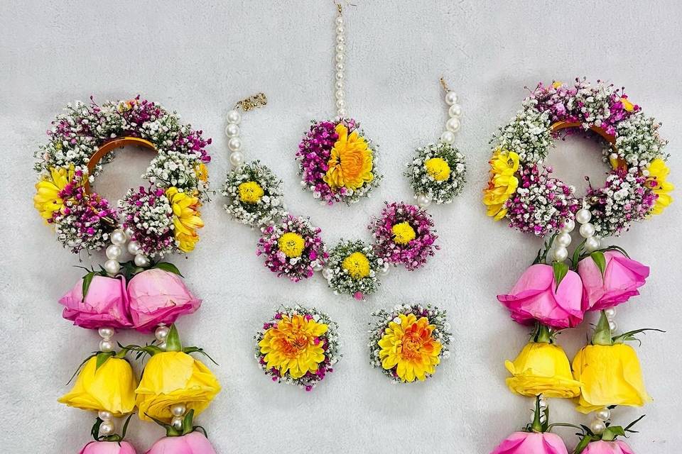 Handcrafted floral jewellery