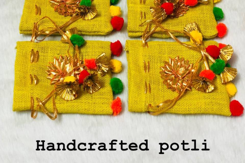 Handcrafted jute potli