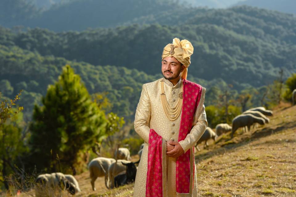 Groom Getting Ready