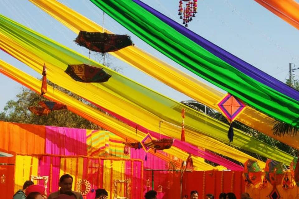 Haldi mehandi setup