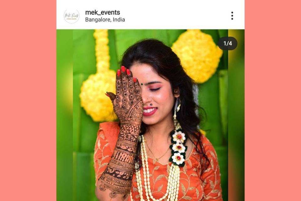 Bridal mehndi designed by Jyot