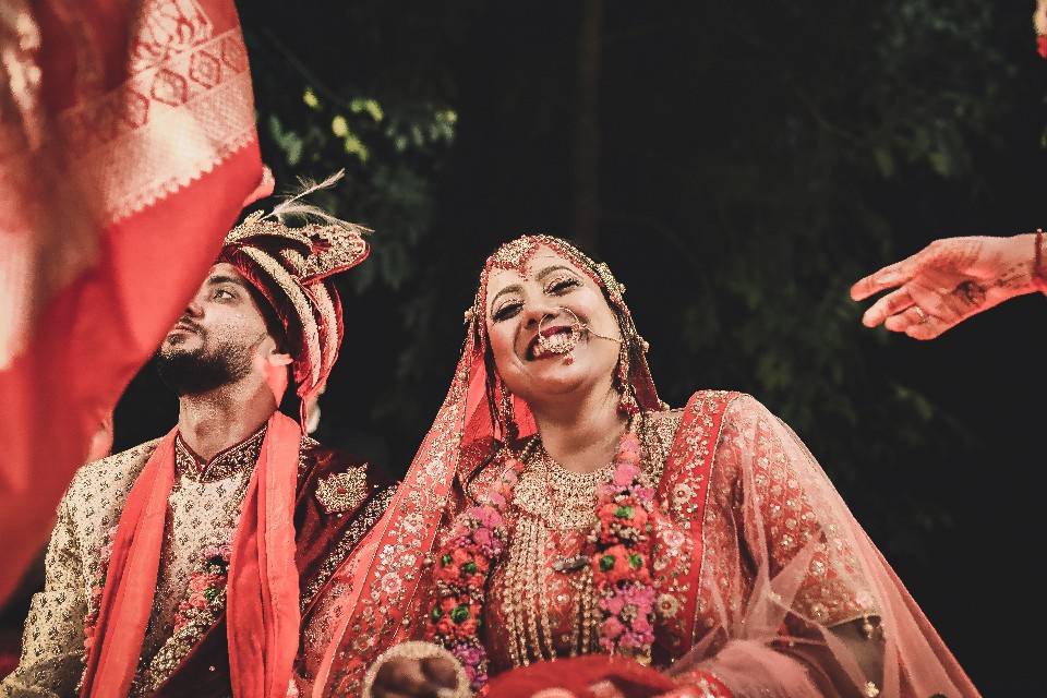 Bride's happiness