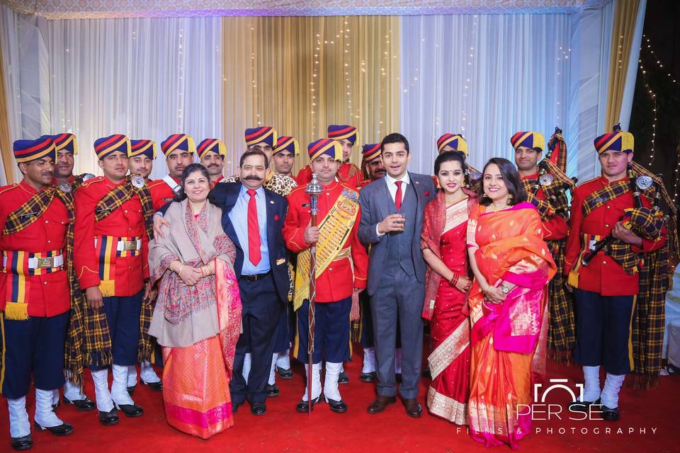 Maj Anubhav with his army band