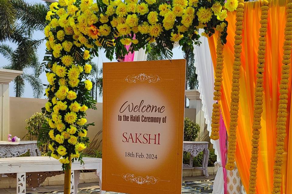 Welcome signage