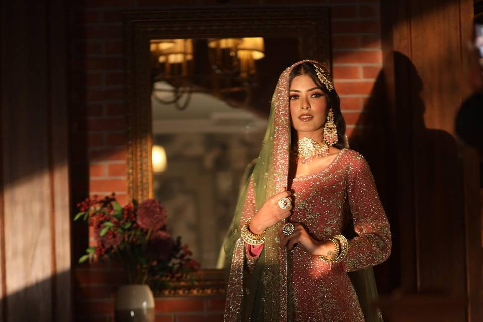 Peach Sharara Suit