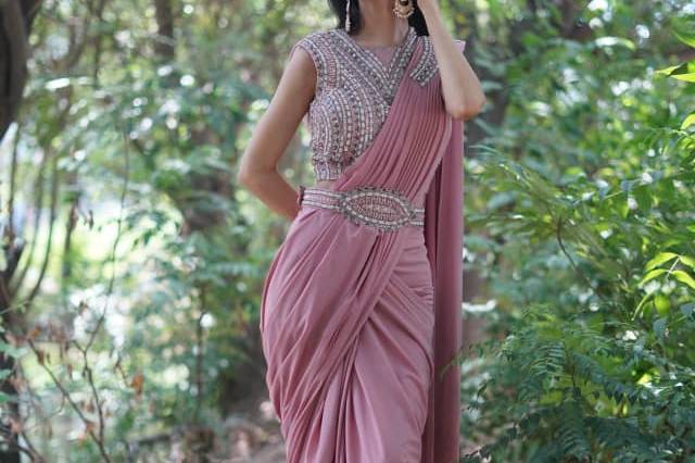 Draped saree