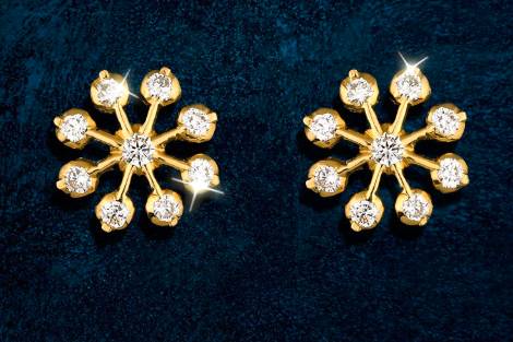 Diamond earrings sale in lalitha jewellery