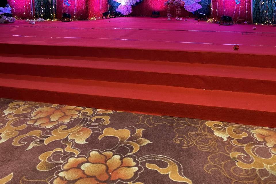 Wedding hall stage decor