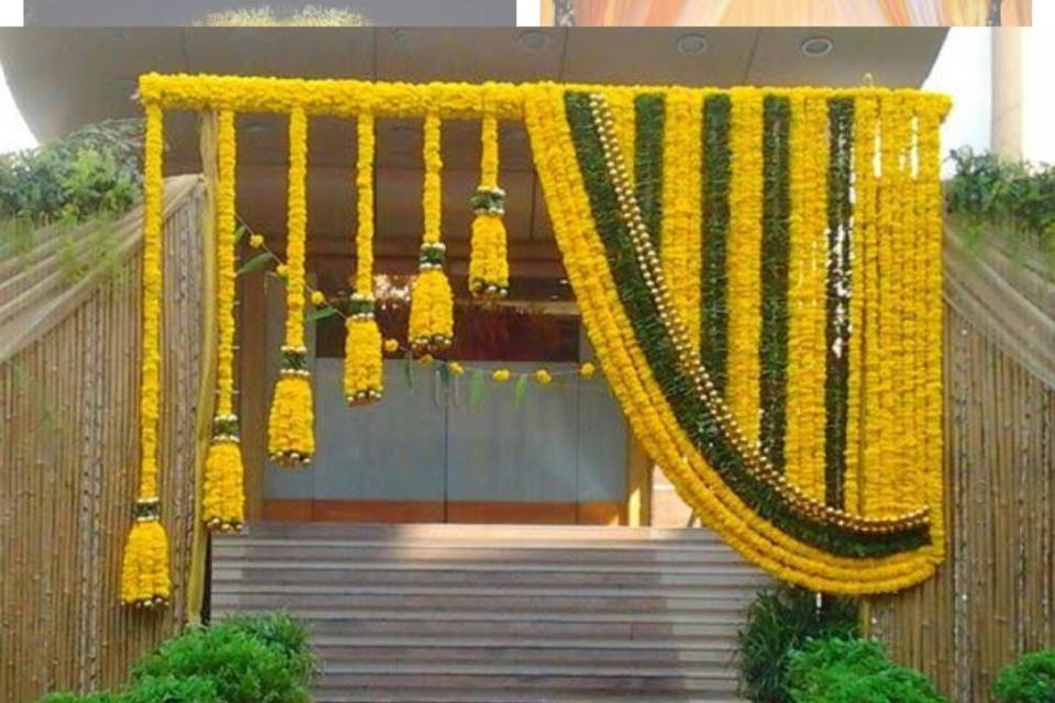 Floral entrance decor