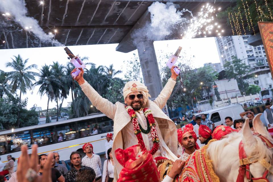 Here comes the groom