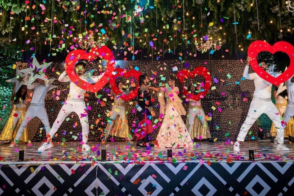 Bride groom with our dancers