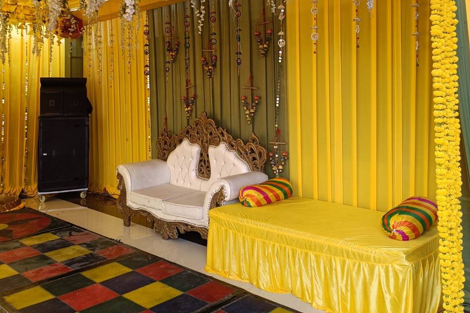 Wedding haldi setup