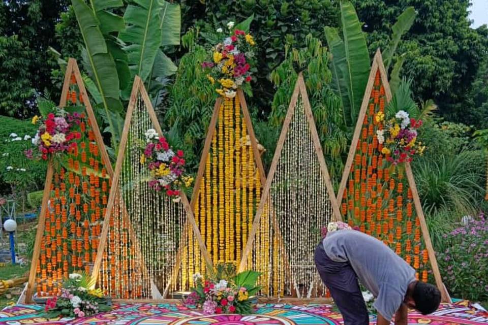 Haldi backdrop