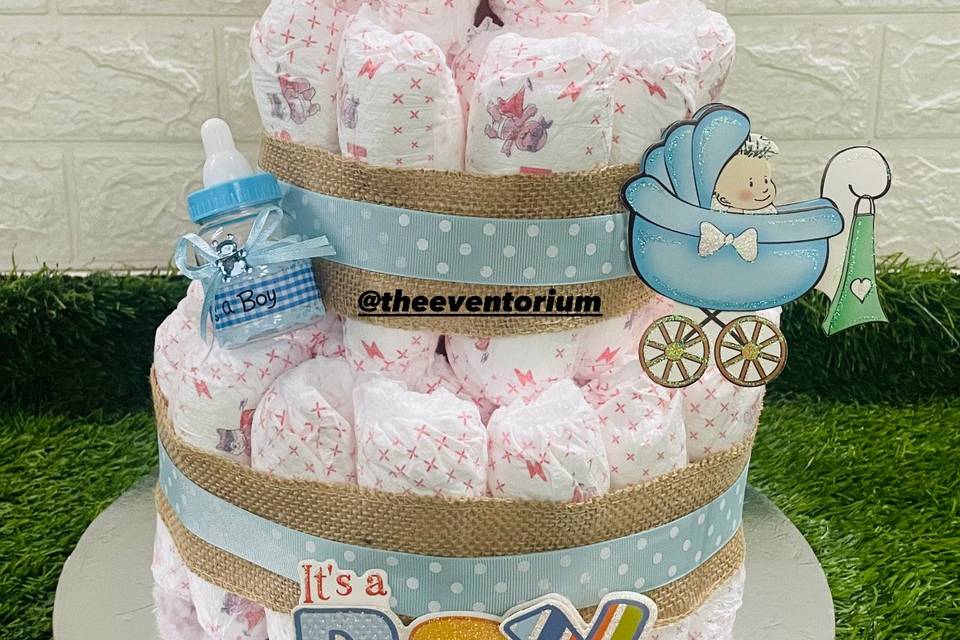 Diaper cake for baby shower