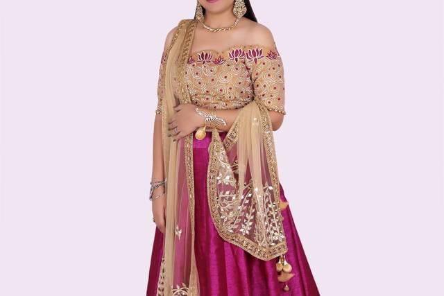 Crop top with lehenga