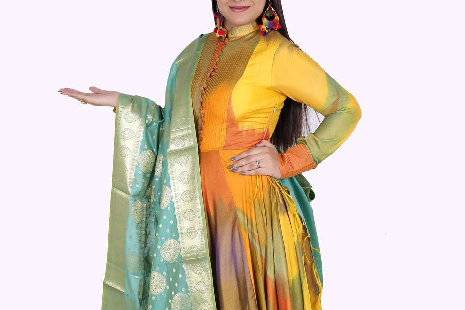 Multicolour anarkali