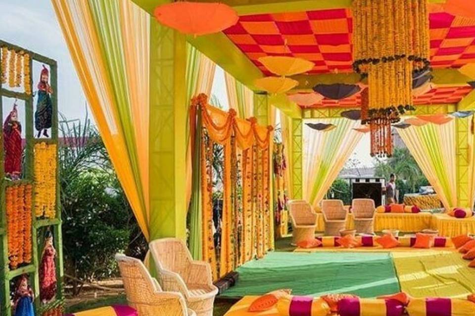 VIP haldi set up