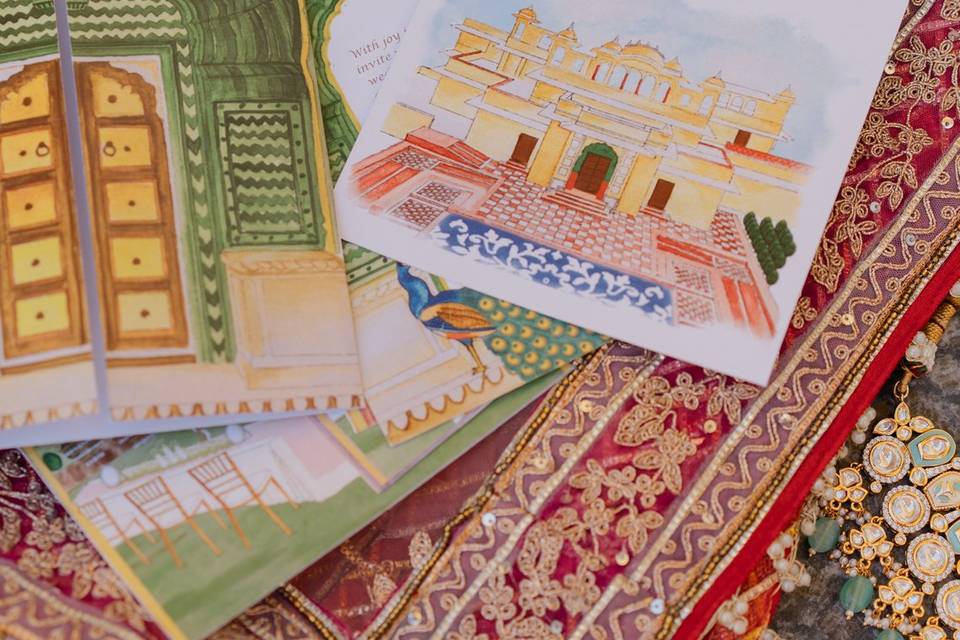 V&A Handpainted Invite